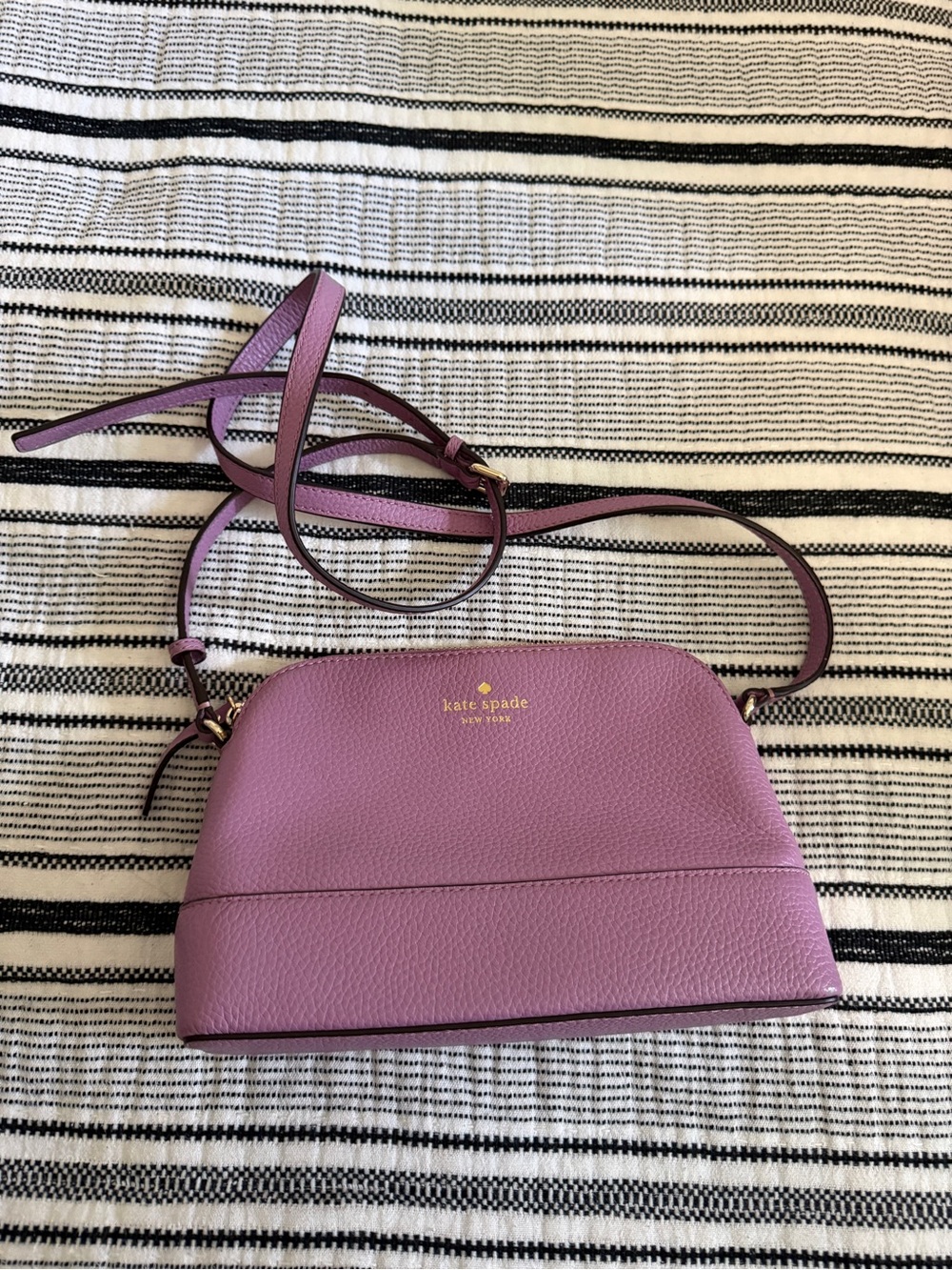 kate spade pebbled leather lavender/pink crossbody